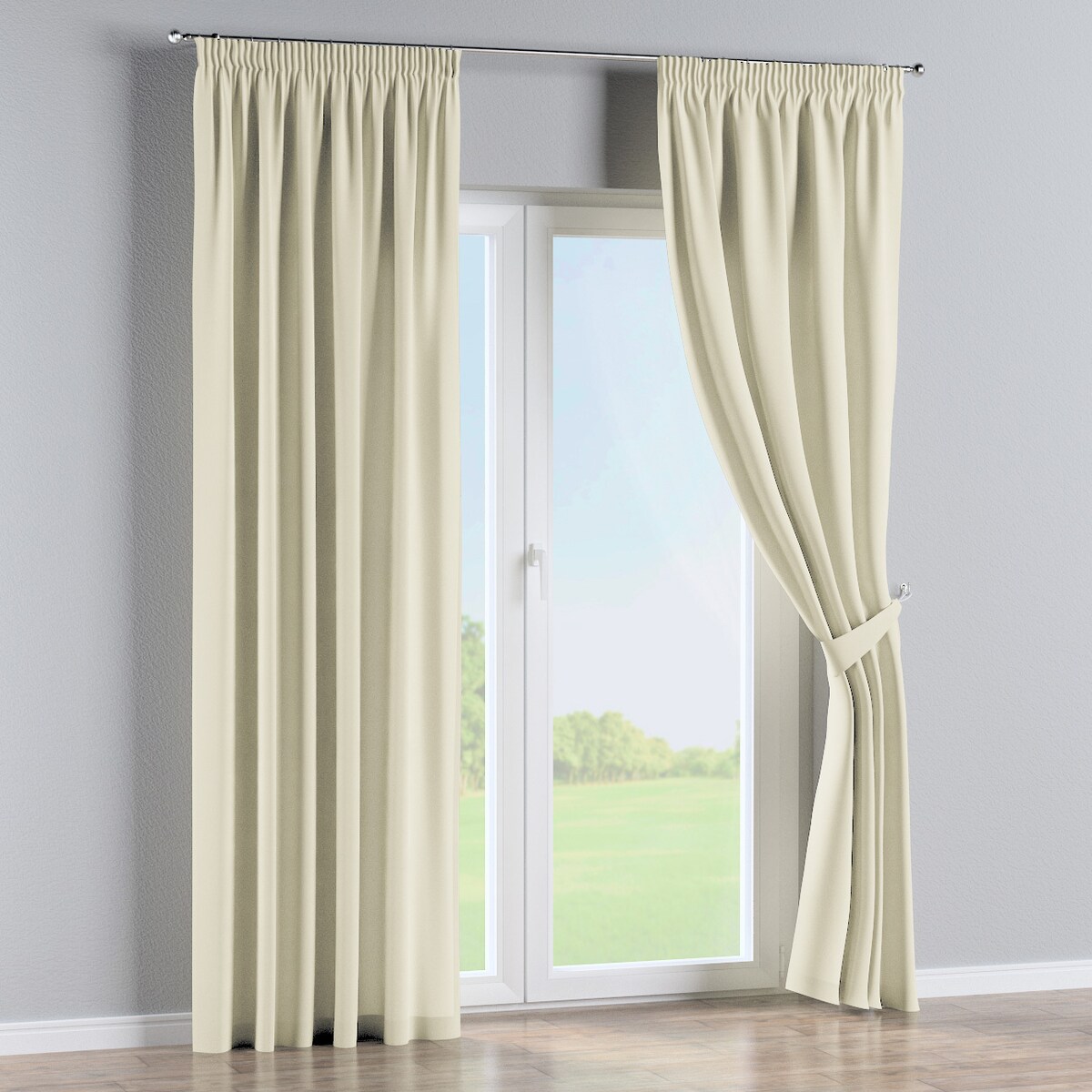 Zasłona na taśmie marszczącej 1 szt. 130x260 kremowy