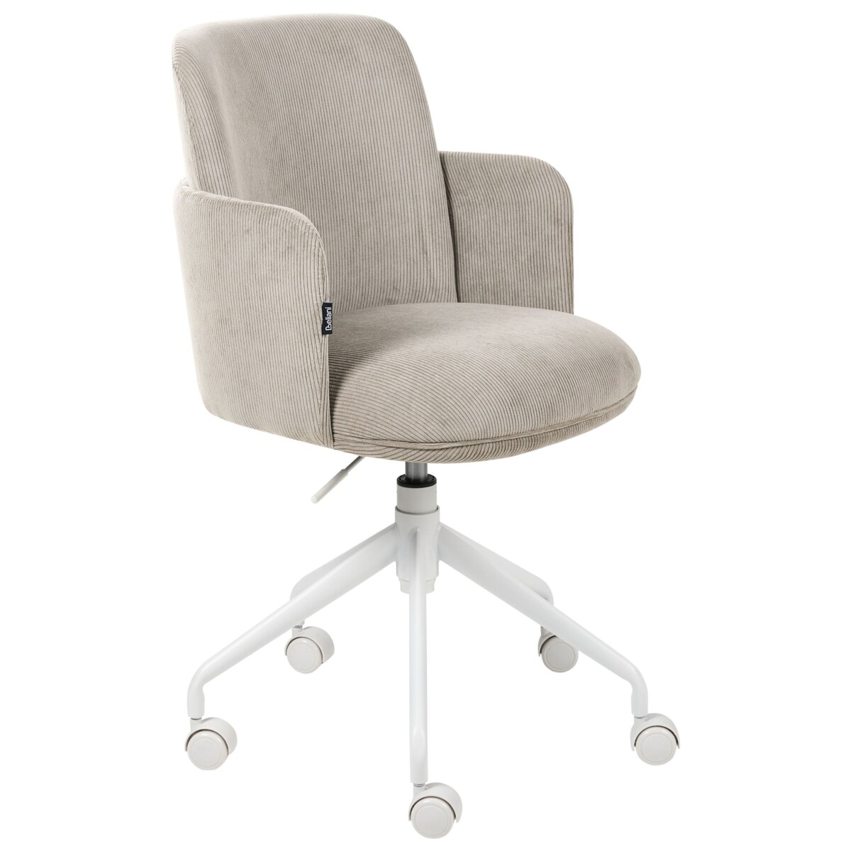 Krzesło biurowe DRYDEN Sztruks Beżowoszary