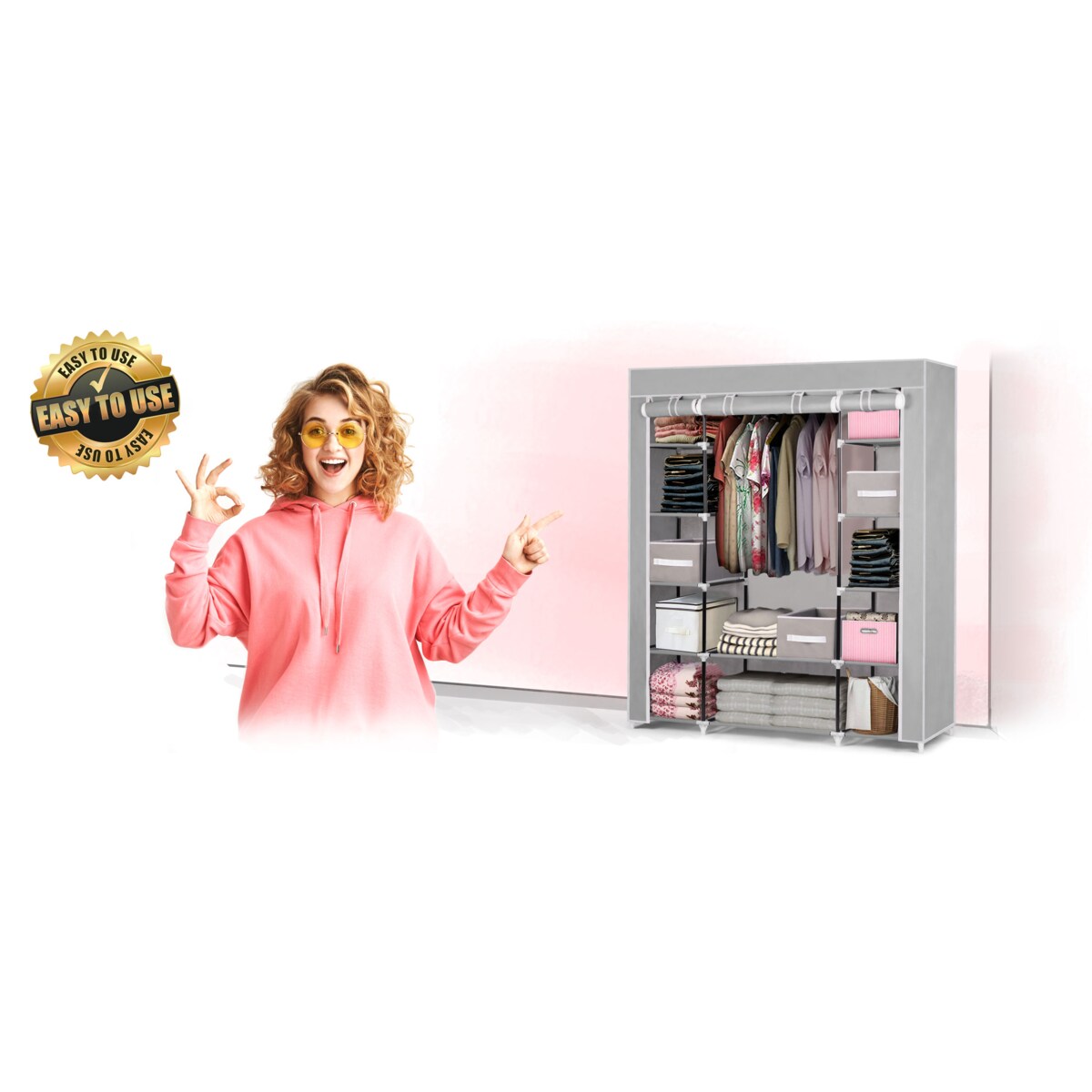 Szafa tekstylna garderoba materiałowa Massido 680011