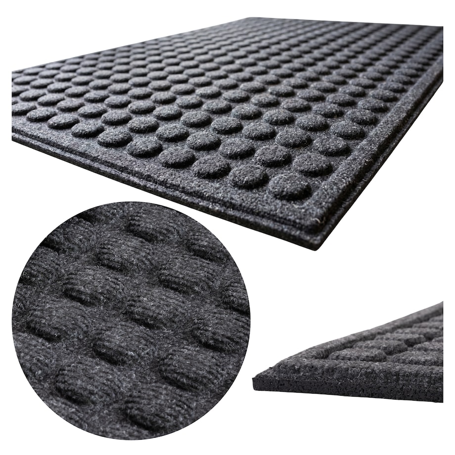 Wycieraczka 50x80cm Contours Rounds Ciemno Szara wewnętrzna, zewnętrzna
