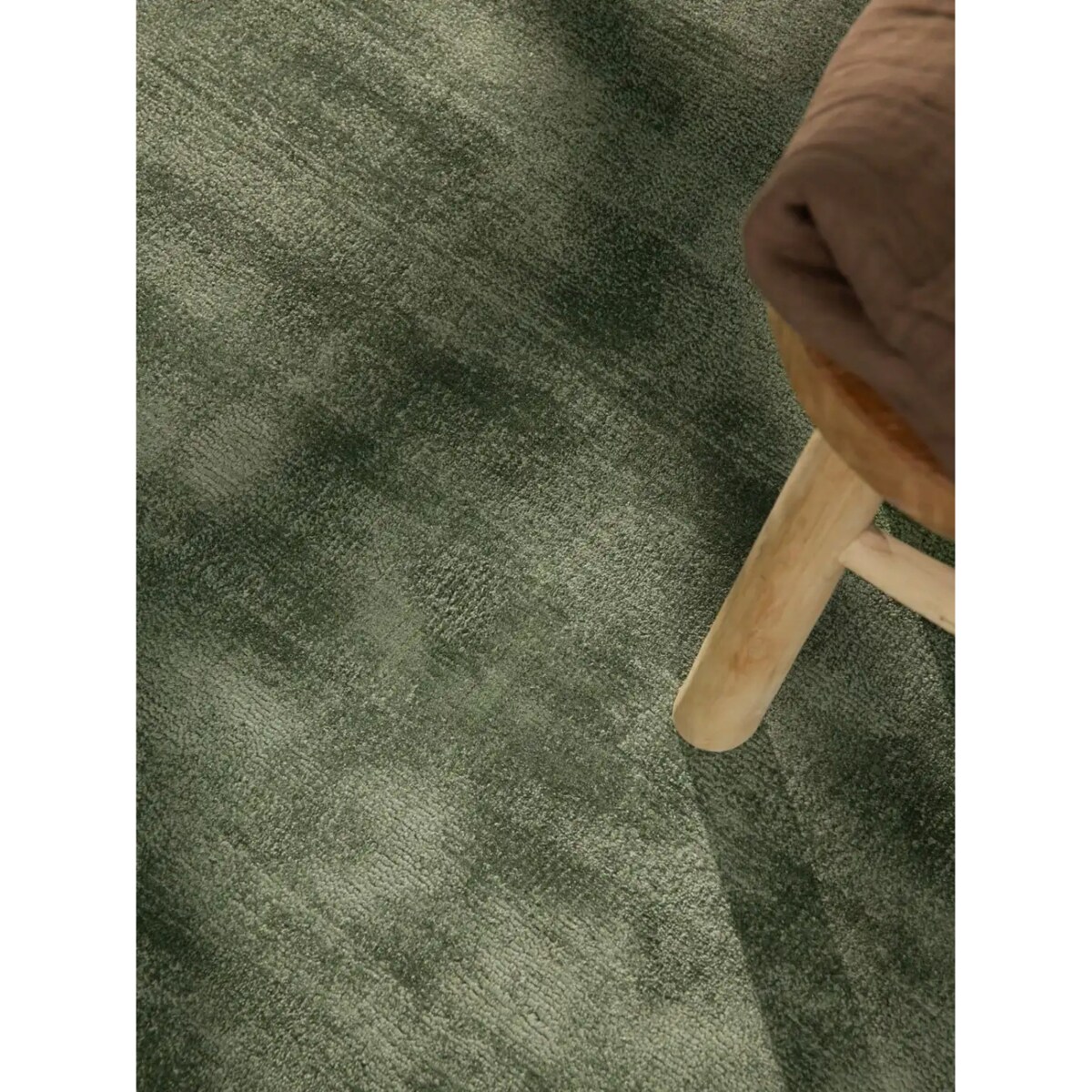Dywan okrągły 150cm do salonu ,miekkie pluszowe włosie butelkowa zieleń