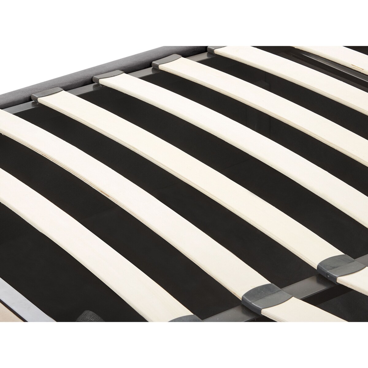 Łóżko z pojemnikiem Welur LUBBON 160 x 200 cm Szary