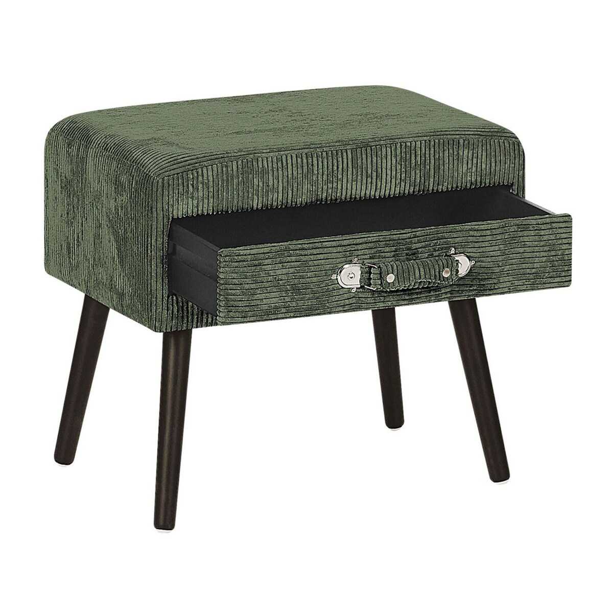 Stolik nocny sztruksowy zielony EUROSTAR