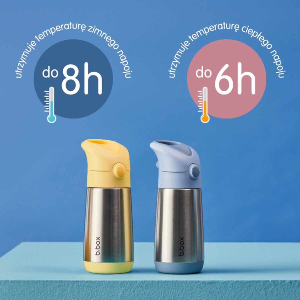 Butelka termiczna dla dzieci ze słomką 350 ml Lemon Twist b.box