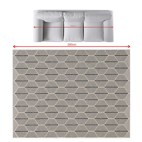 Dywan Cottage black/beige 200x290cm, 200 x 290 cm