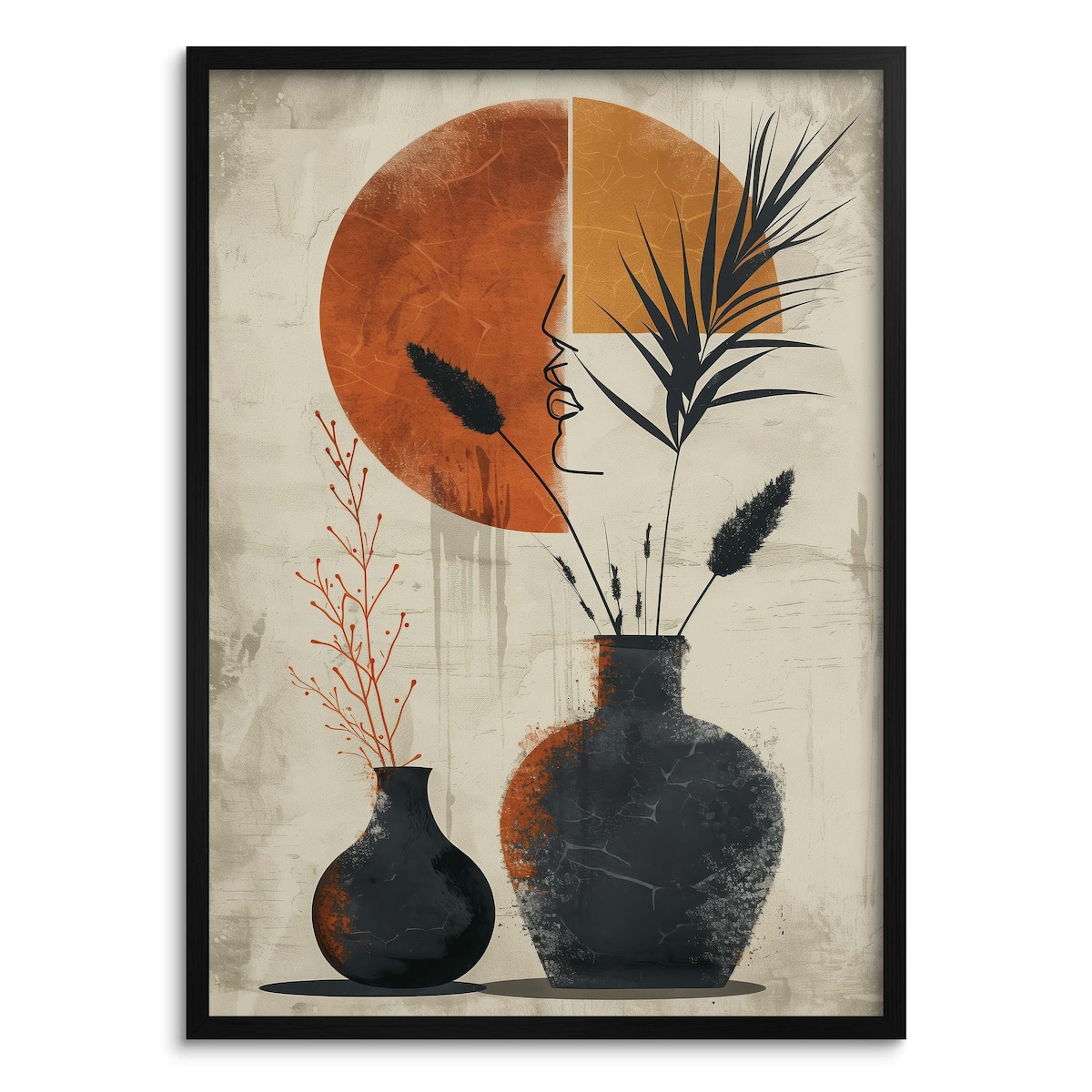 Plakat ścienny Obraz Nowoczesna Grafika na ścianę sypialni Twarz Kobieta