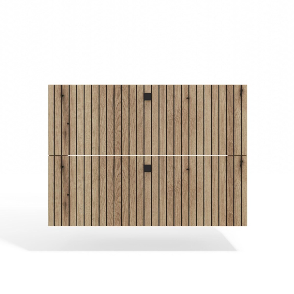 SZAFKA POD UMYWALKĘ TIGO 80 2S DĄB EVOKE 2 SZUFLADY RYFLOWANY FRONT WISZĄCA