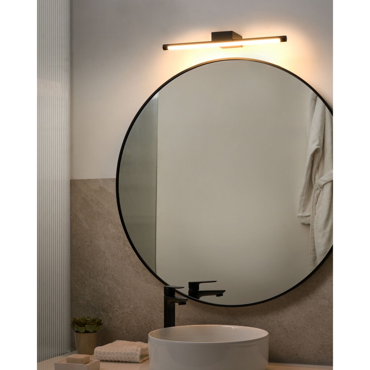 Kinkiet LED obrazowy/łazienkowy CASAL Metal Czarny