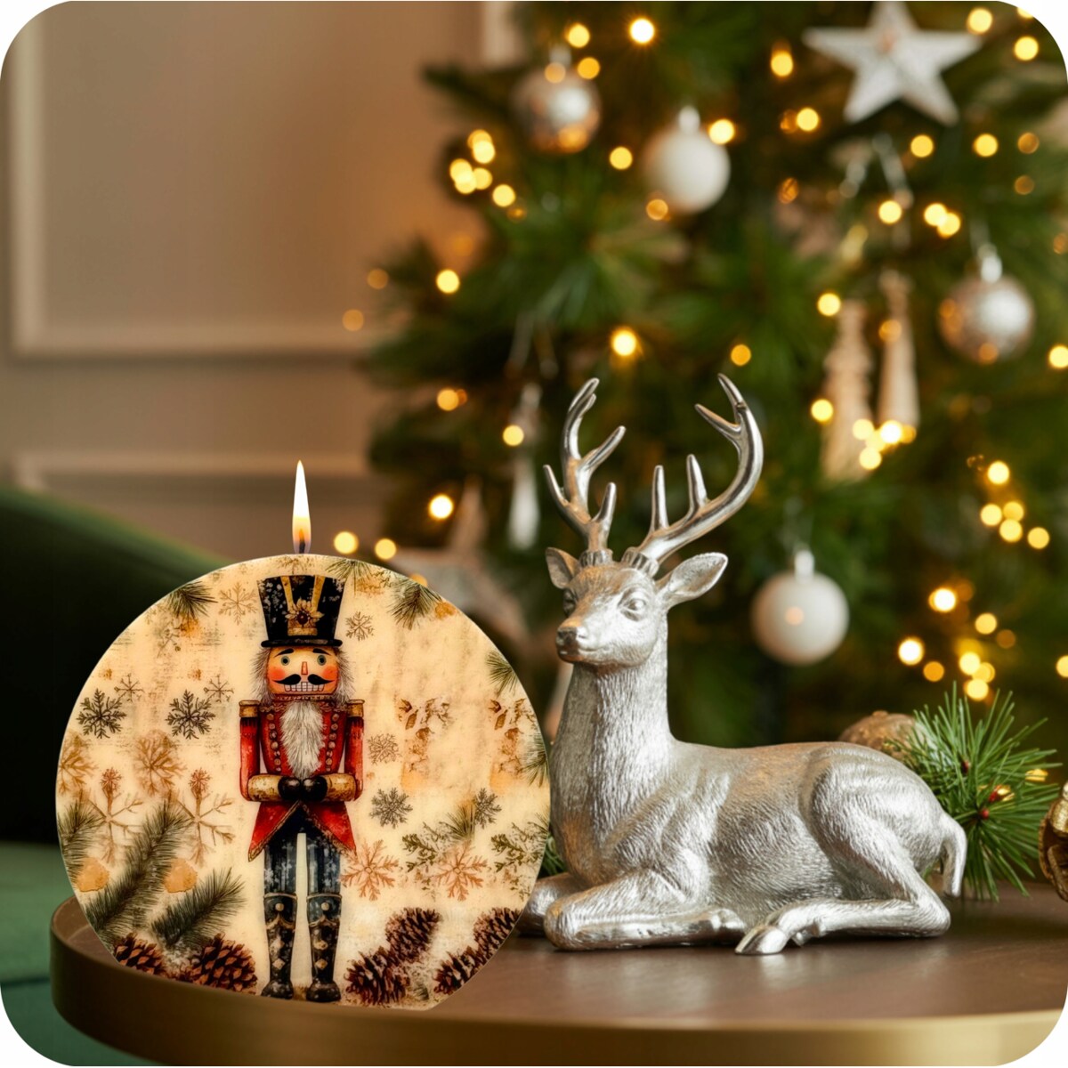 Dziadek do Orzechów Prezent Święta Dekoracja Świąteczna Świeca Sojowa EKO