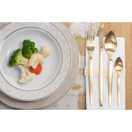 Serwis obiadowy dla 12 osób 44 el. Yvonne Lea Złota G620