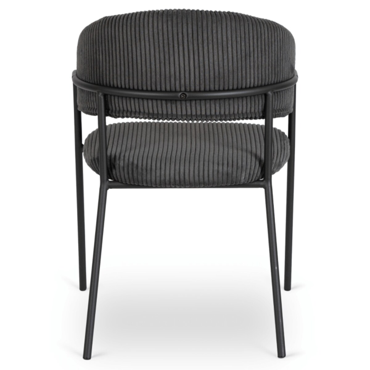 Krzesło Tapicerowane TINKA Czarne Sztruksowe Nowoczesne Loft