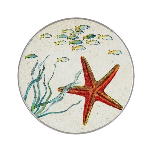 Podstawka okrągła z melaminy Sea Life rozgwiazda - 20 cm