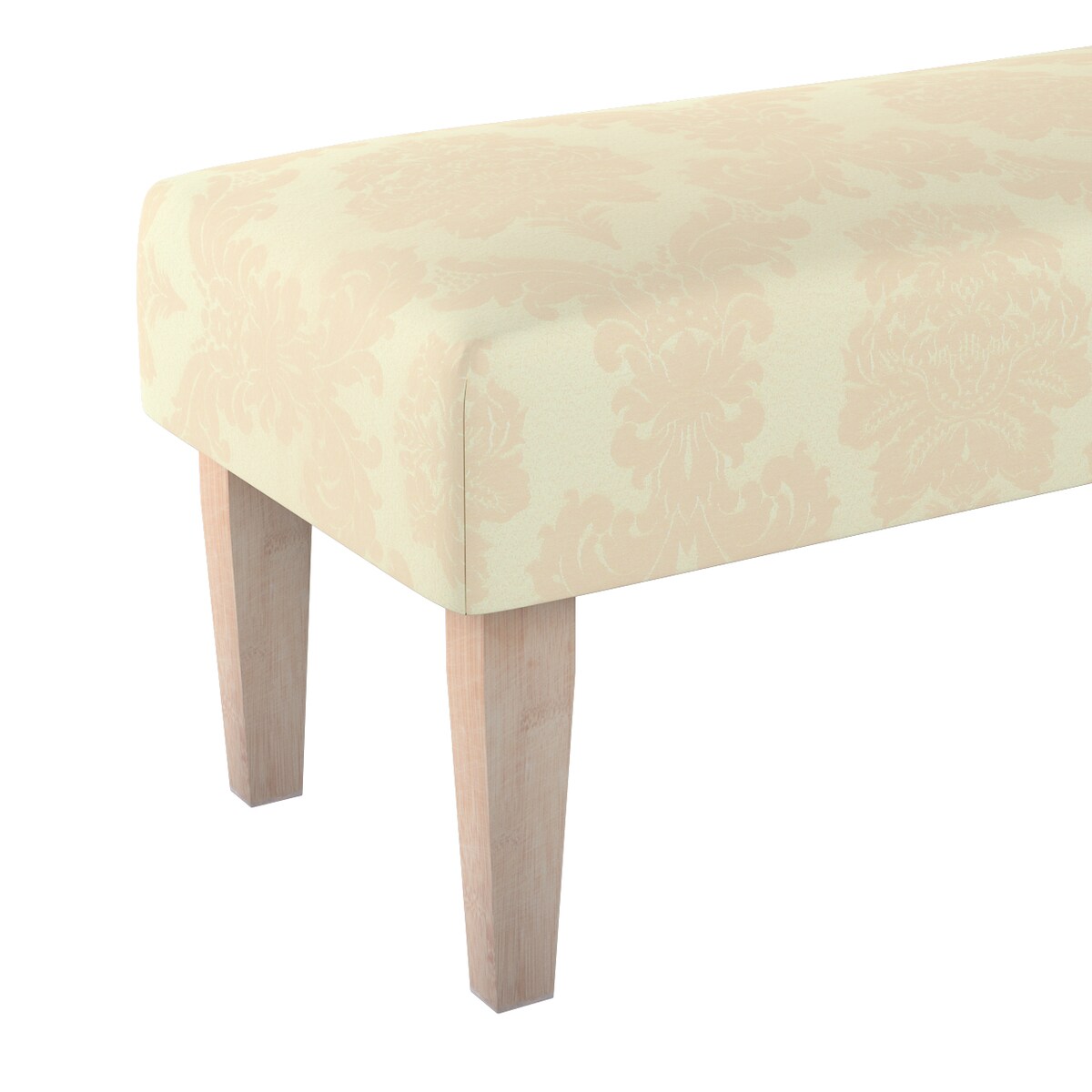 Ławka, liście akantu na tle ecru, 100 x 40 x 40 cm, Damasco