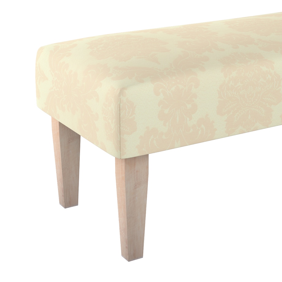 Ławka, liście akantu na tle ecru, 100 x 40 x 40 cm, Damasco