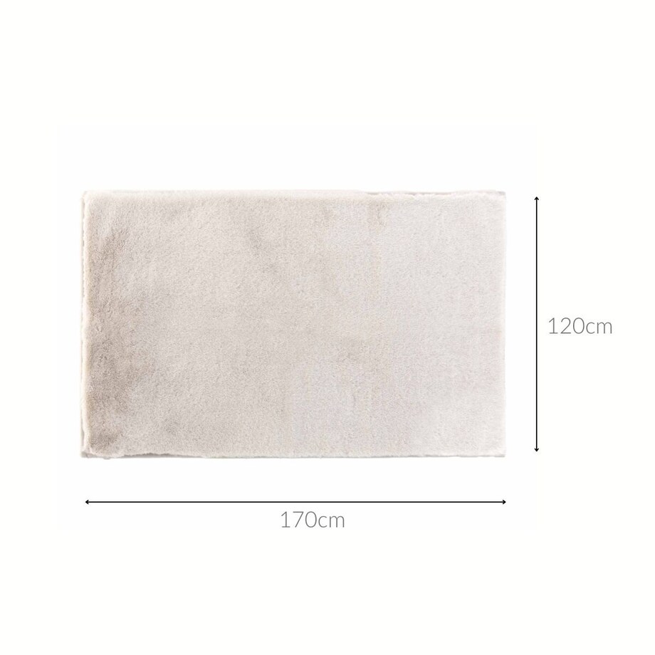 Miękki dywan ze sztucznego futra, beżowy, FELINE