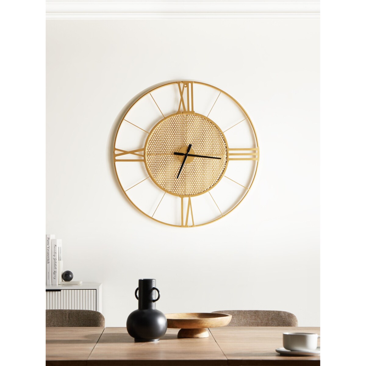 Zegar ścienny BLAMERE 80 cm Metal Złoty