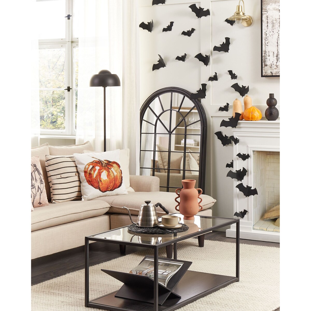 Stolik kawowy szklany czarny MEDORA