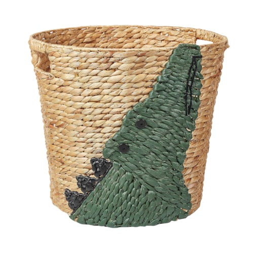 Kosz pleciony krokodyl z hiacyntu wodnego naturalny LOXTON