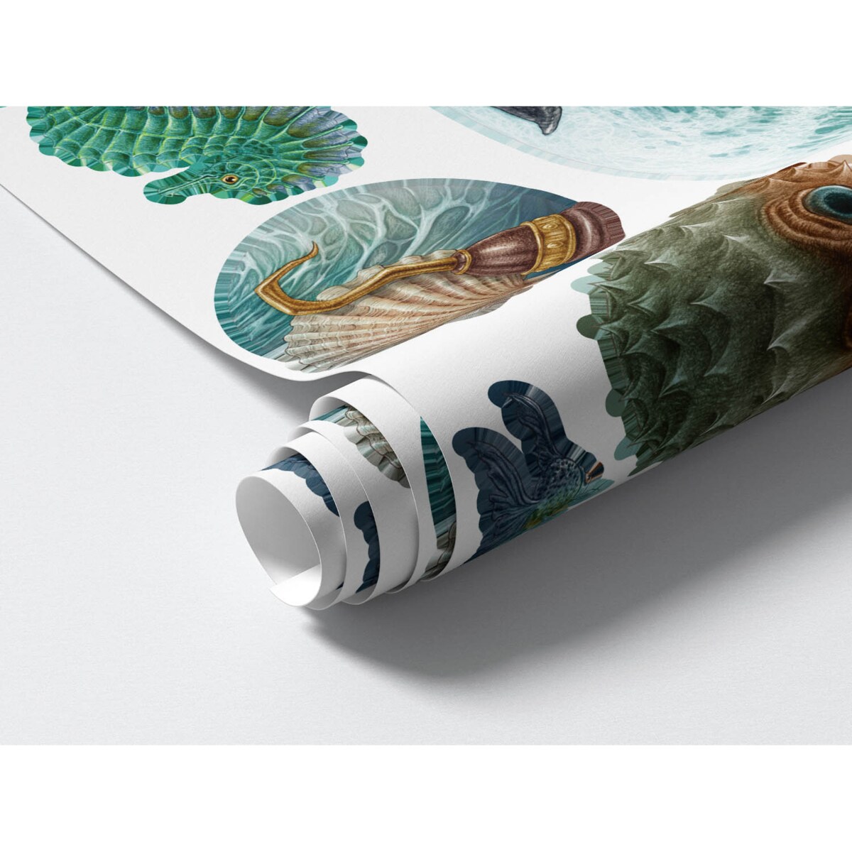 Zestaw naklejek na ścianę, Rysunkowe zwierzęta, 130cm