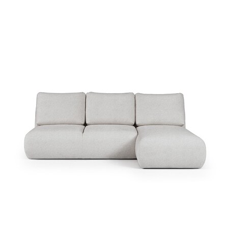 Mirel Sofa narożna prawa bez podłokietników szara