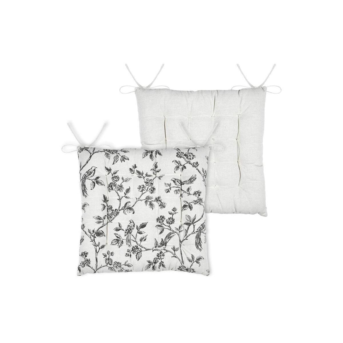 Poduszka na krzesło z efektem lnu, CLARINE, 38 x 38 cm