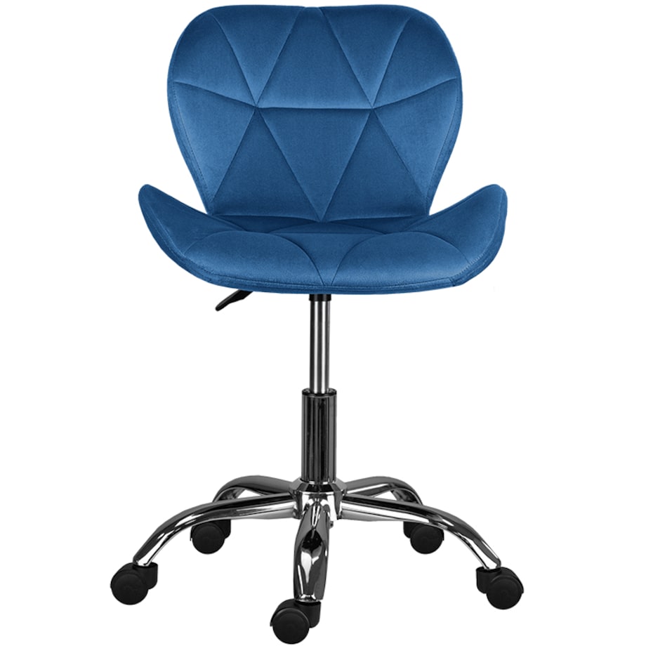 Krzesło biurowe obrotowe regulowane welurowe pikowane
