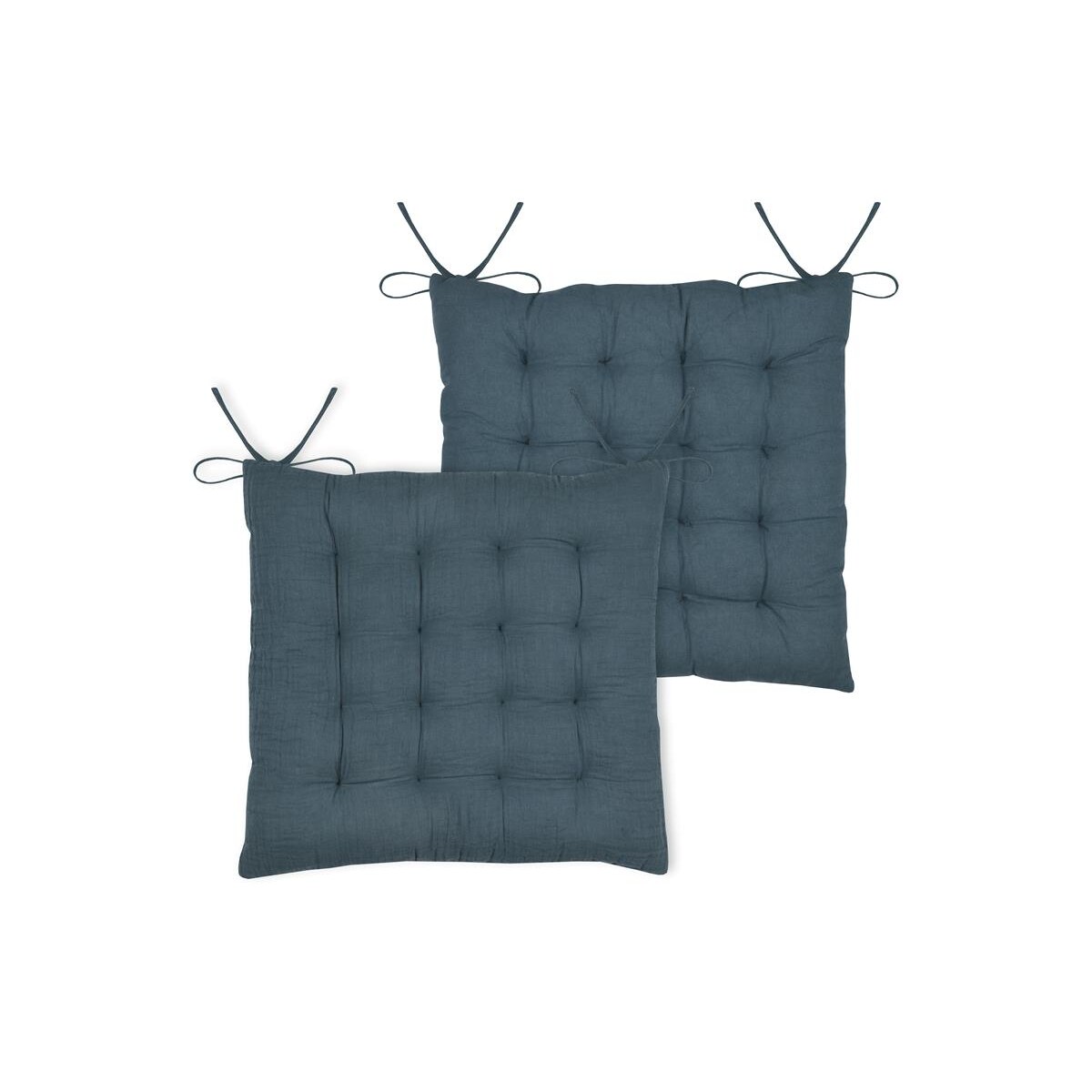 Poduszka na krzesło wiązana COLINE, 100% bawełny, 38 x 38 cm