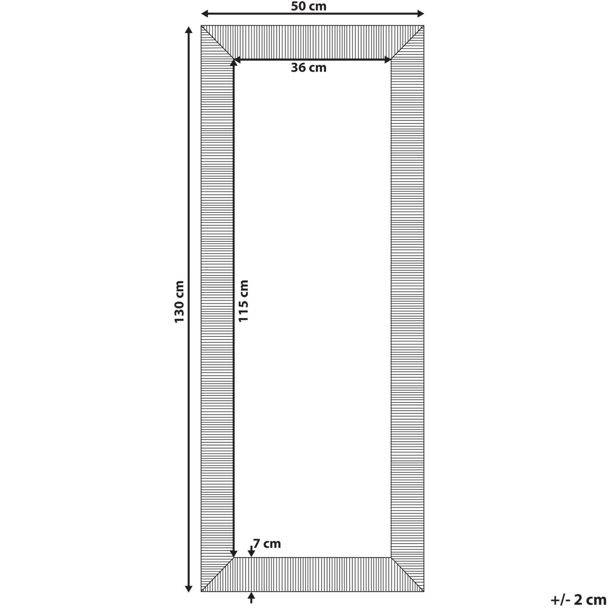 Lustro ścienne DRAVEIL 50 cm 130 cm Złoty