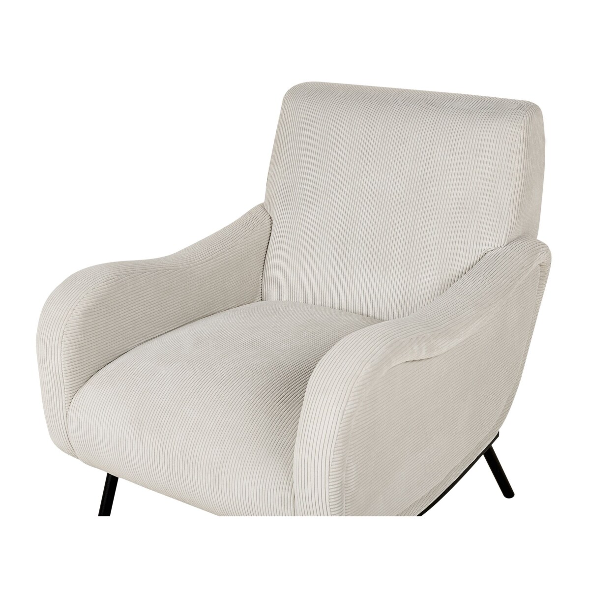 Fotel sztruksowy jasnoszary ALMIND