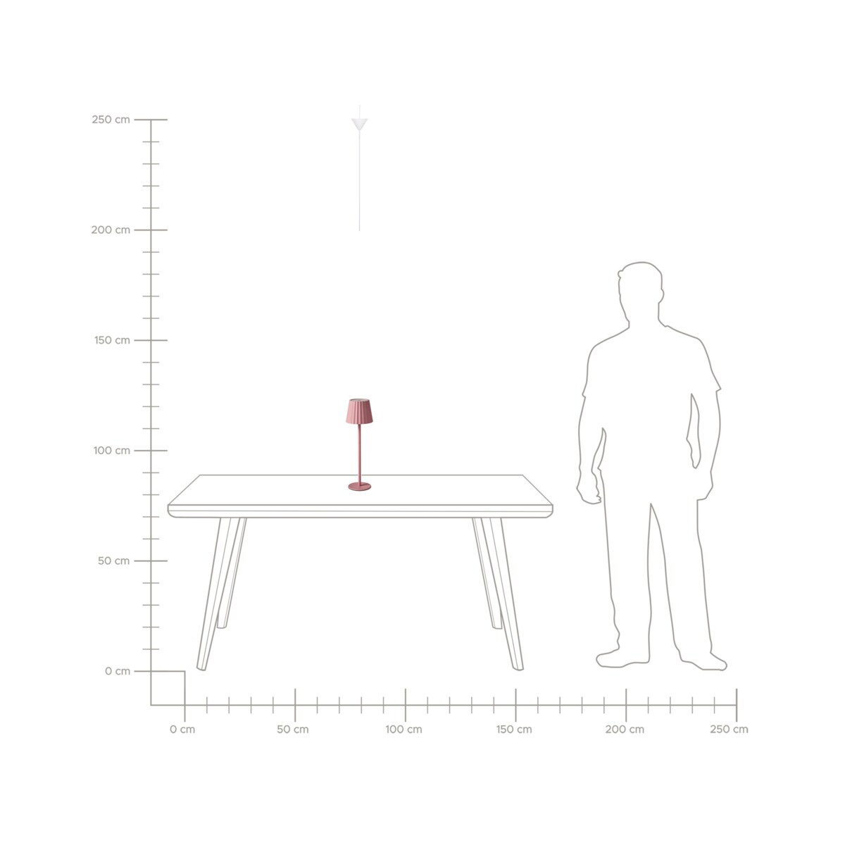 Lampa stołowa metalowa pastelowy róż POMBEIRO