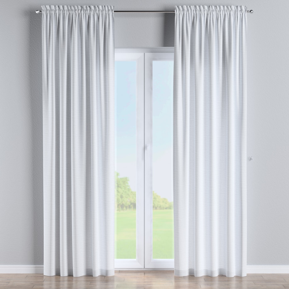 Zasłona na kanale z grzywką 1 szt. 130x245 biały