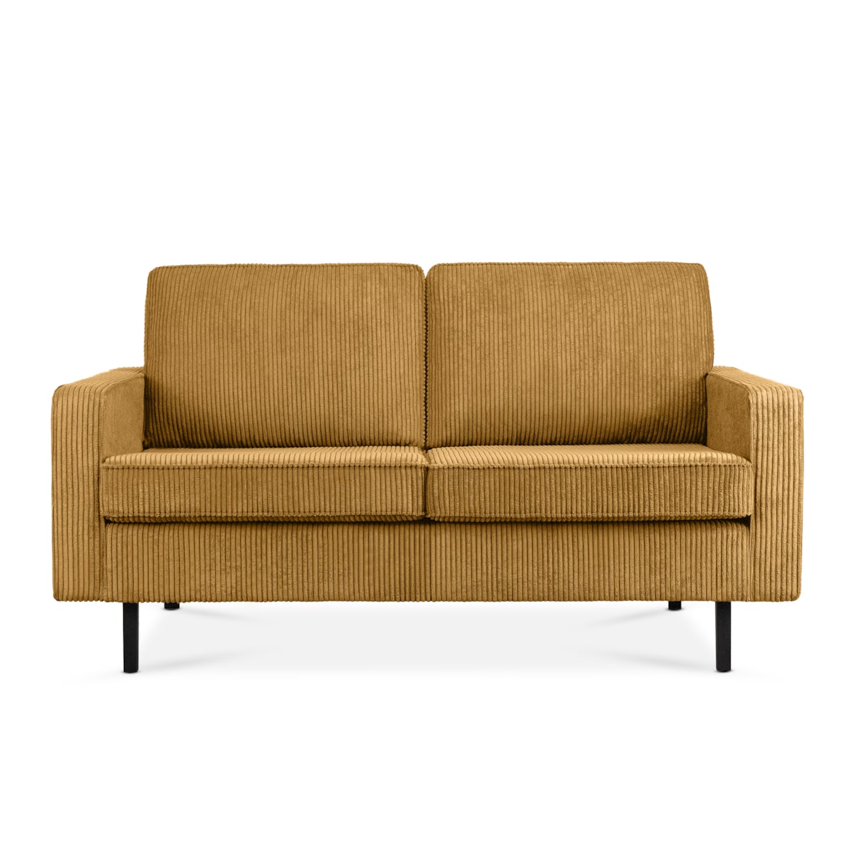 KONSIMO INVIA Elegancka Sofa w stylu loft sztruks 2 osobowa żółta