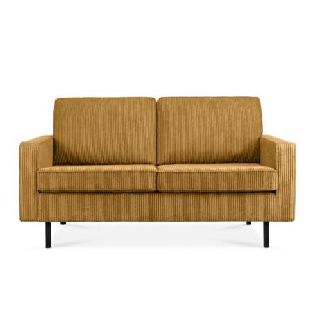 KONSIMO INVIA Elegancka Sofa w stylu loft sztruks 2 osobowa żółta
