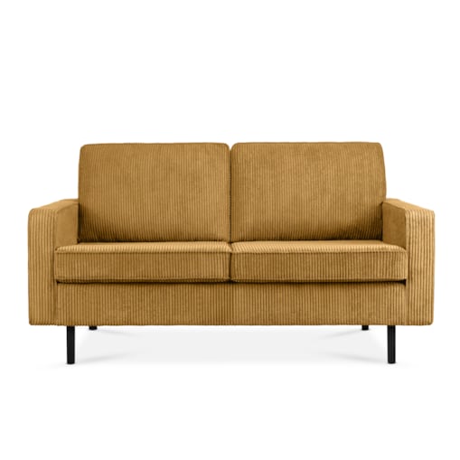 KONSIMO INVIA Elegancka Sofa w stylu loft sztruks 2 osobowa żółta