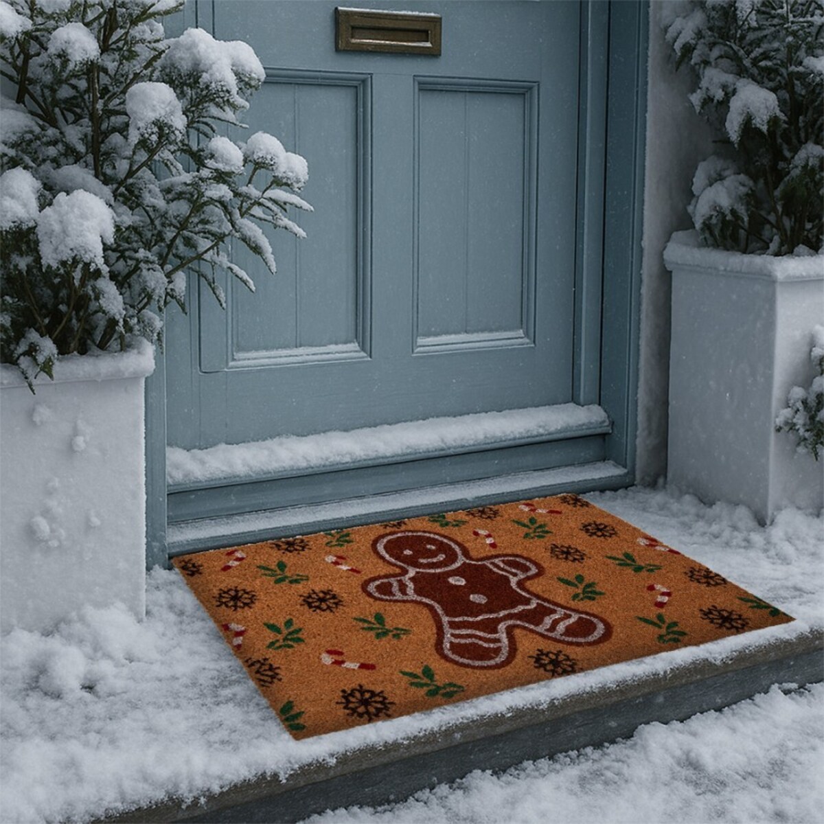 Wycieraczka wejściowa, kokosowa, Piernikowy Ludzik 45x75 cm