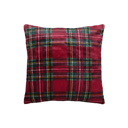 Poduszka świąteczna KLAUS w szkocką kratę, 45 × 45 cm