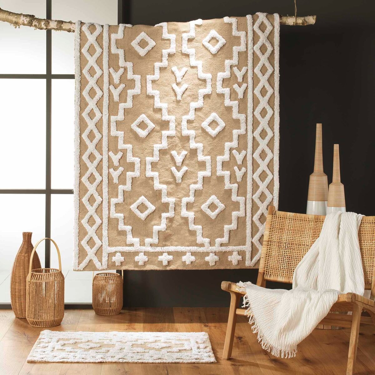 Jutowa mata MEDINE, 60 x 90 cm