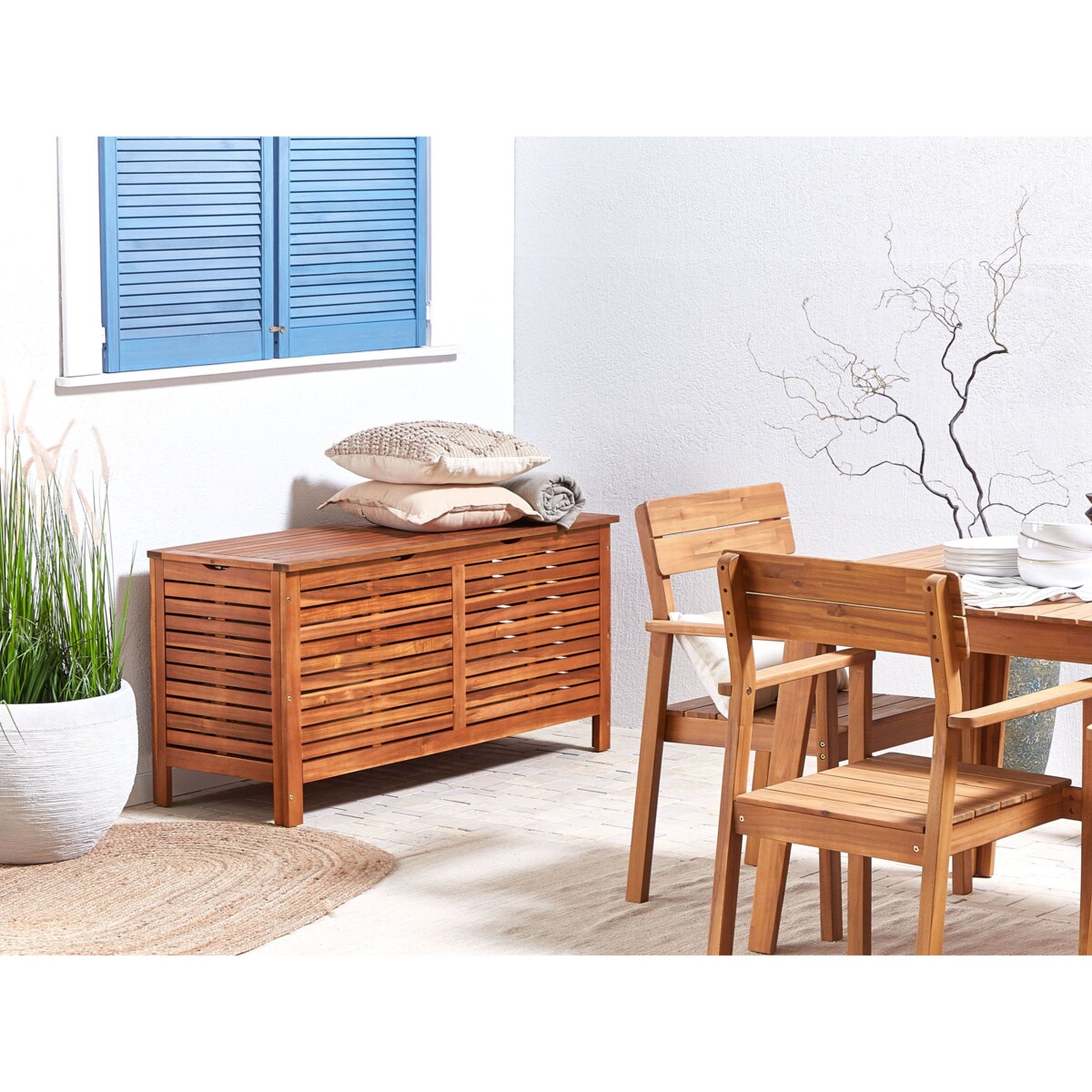 Skrzynia ogrodowa RIVIERA 130 cm 48 cm Brązowy