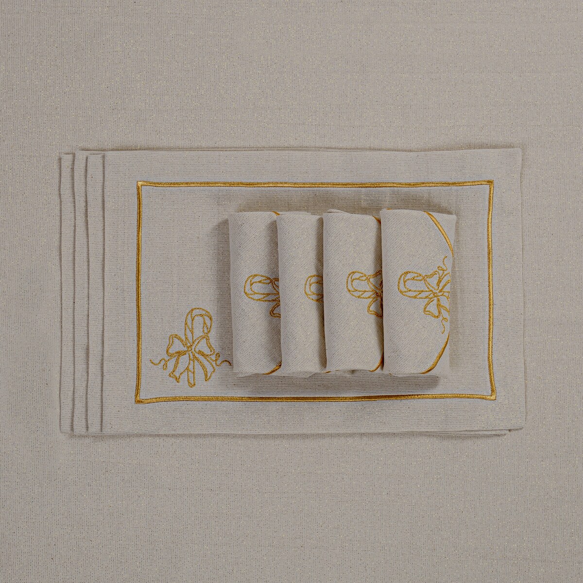 Podkładki Candy Cane Goldenline - 4 sztuki