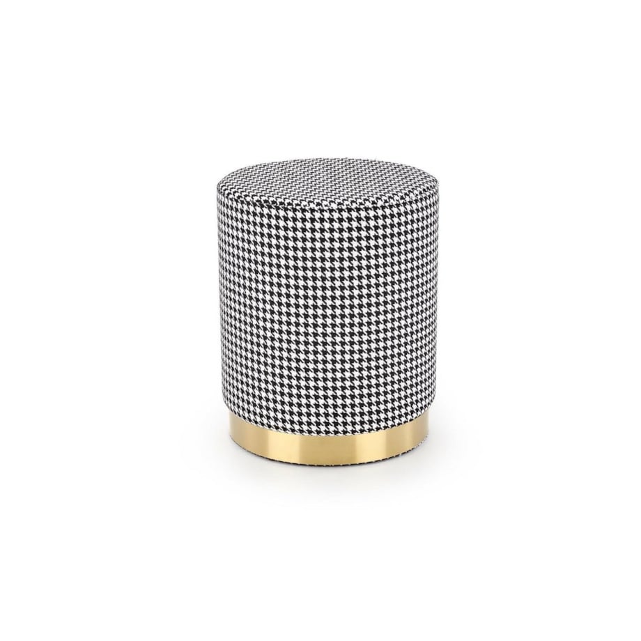 PUFA Ranu OKRĄGŁA 36/44 cm czarno-biała ZŁOTA PODSTAWA