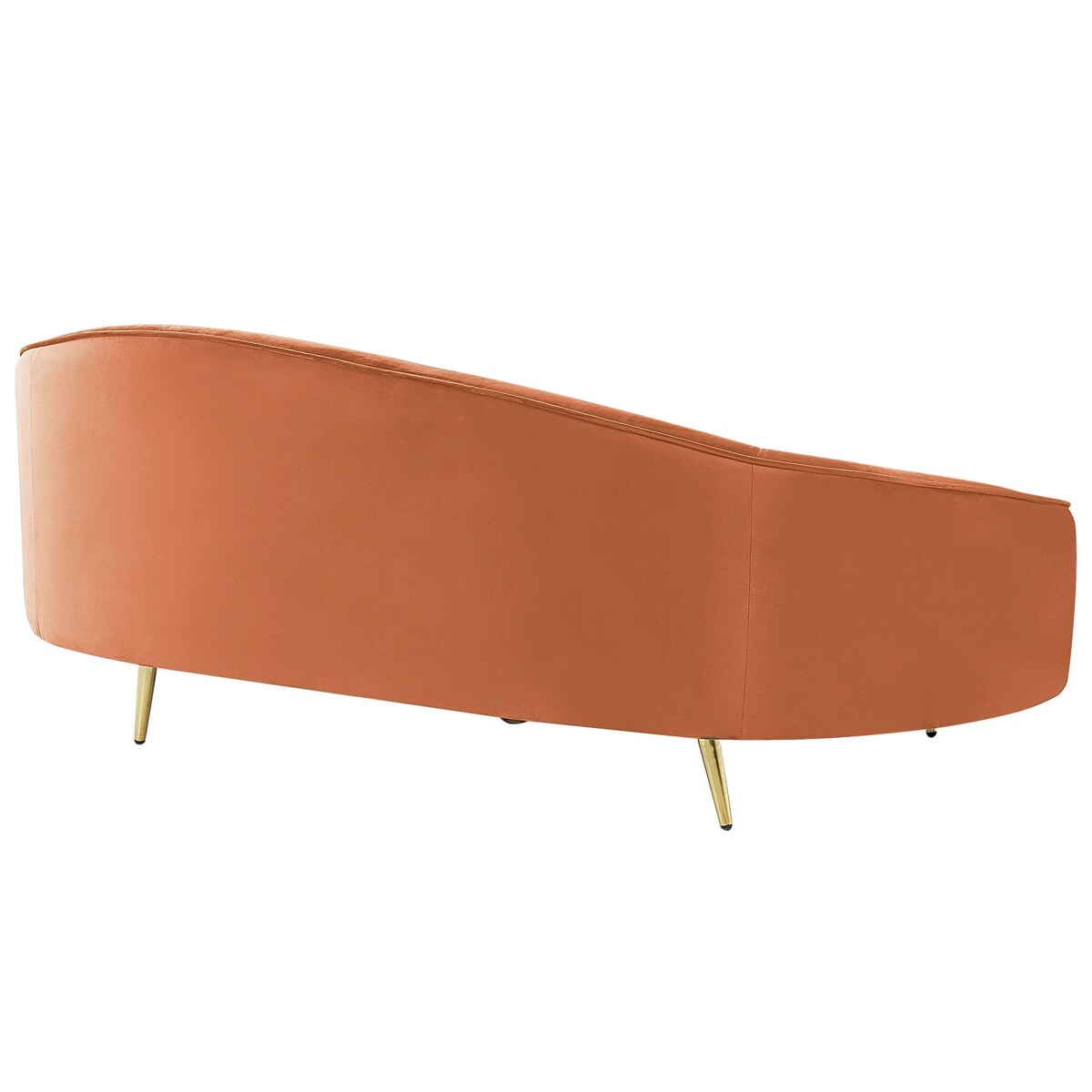 Sofa welurowa pomarańczowa SAVAR