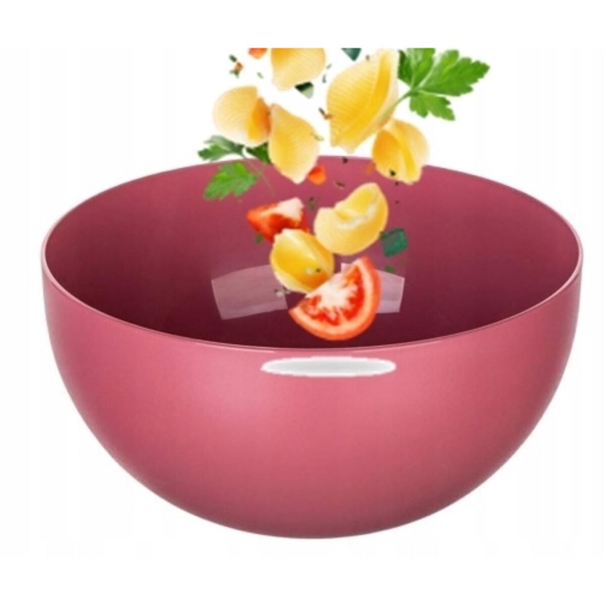 PLASTIKOWA MISKA salaterka na sałatki MALINOWA jedzenie kuchenna 20cm 2,5L