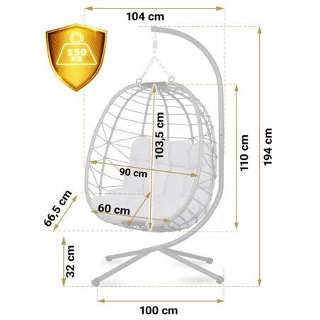 Fotel wiszący kokon ogrodowy składany huśtawka Tihuana Sofotel