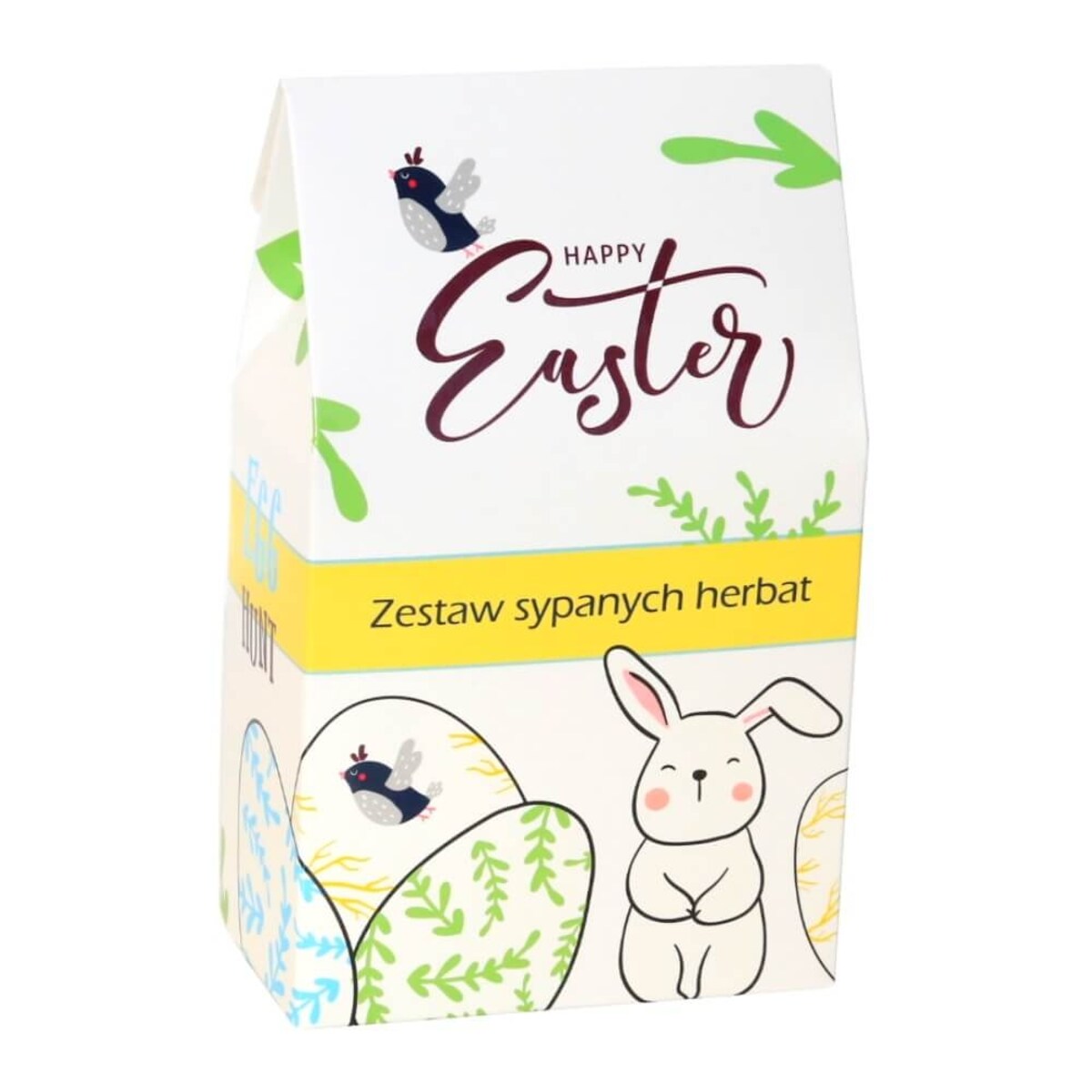 Happy Easter herbaciana torebka – prezent podarunek na święta wielkanocne zajączka z herbatą 10x5g upominek dla niej niego mamy taty dziewczyny babci