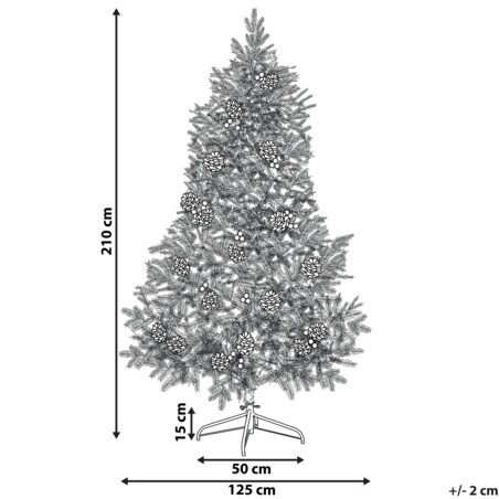 Sztuczna choinka świąteczna LED PALOMAR 210 cm Zielony