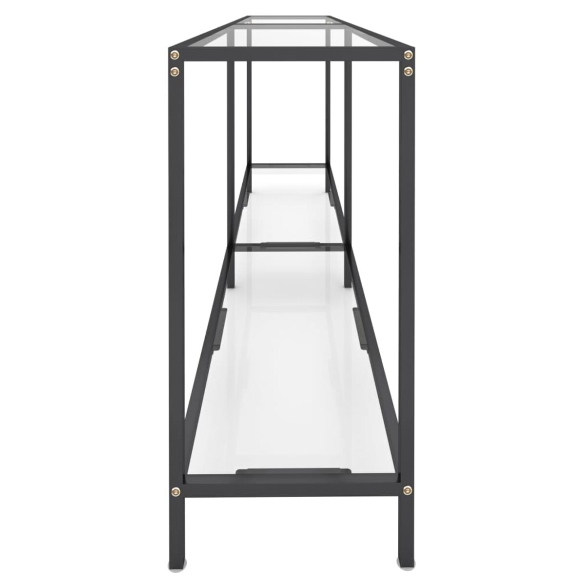 vidaXL Stolik konsolowy, przezroczysty, 180x35x75,5cm, szkło hartowane