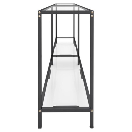 vidaXL Stolik konsolowy, przezroczysty, 180x35x75,5cm, szkło hartowane
