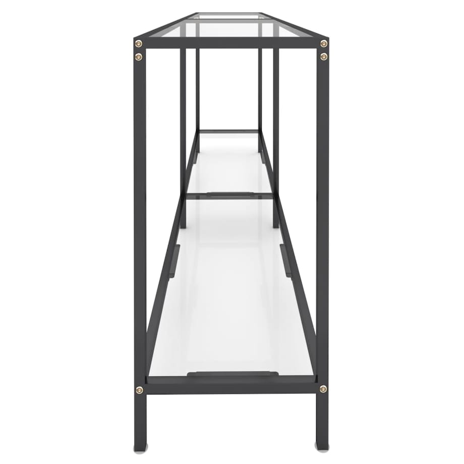 vidaXL Stolik konsolowy, przezroczysty, 180x35x75,5cm, szkło hartowane