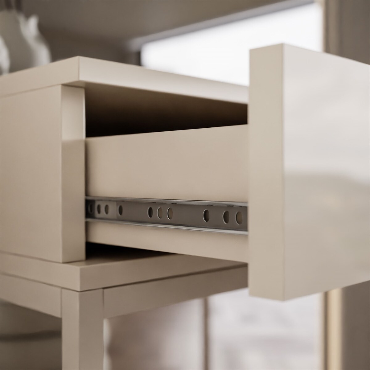 Konsola BLANCO GLAMOUR kaszmir na stelażu kaszmir, push-to-open