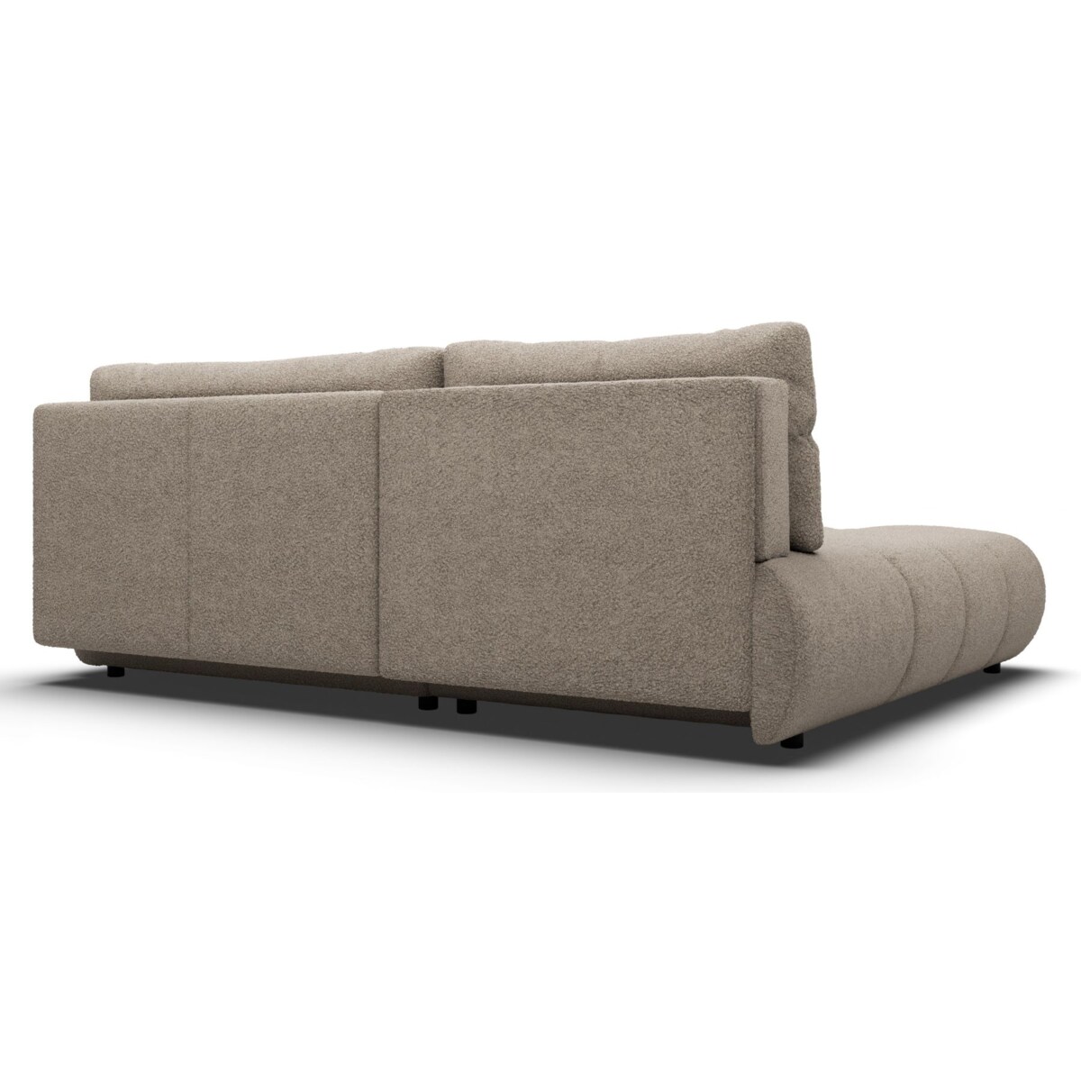 Pikowany Narożnik MILA rozkładany bez boczków lewy ciemnobeżowy